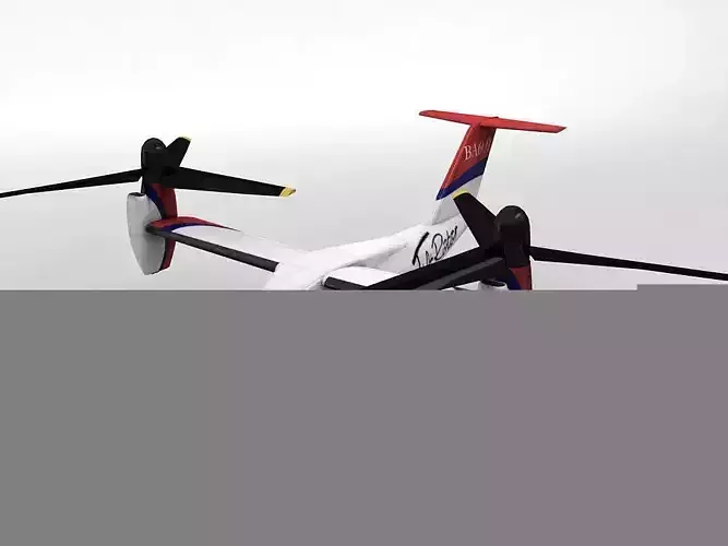 Bell Agusta BA 609 VTOL Aircraft Low-poly 3D model