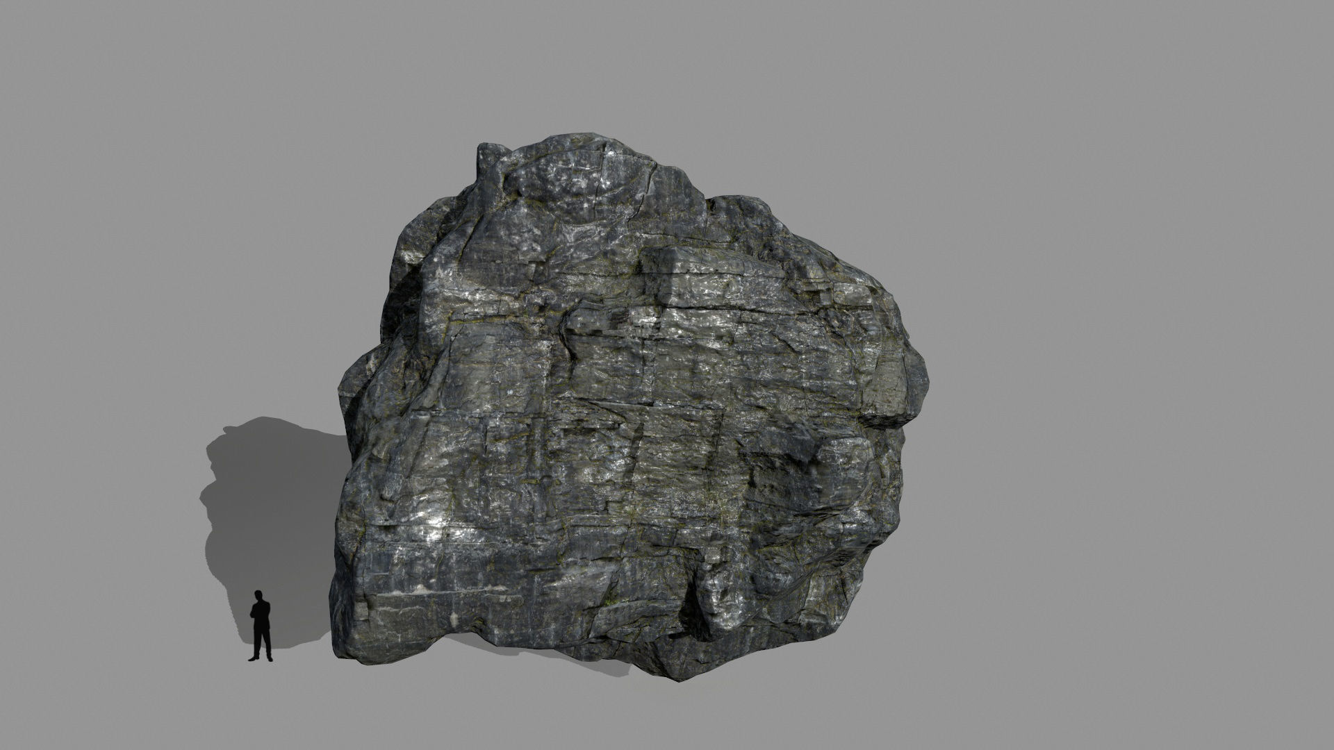 cliff rock set Low-poly 3D model_6