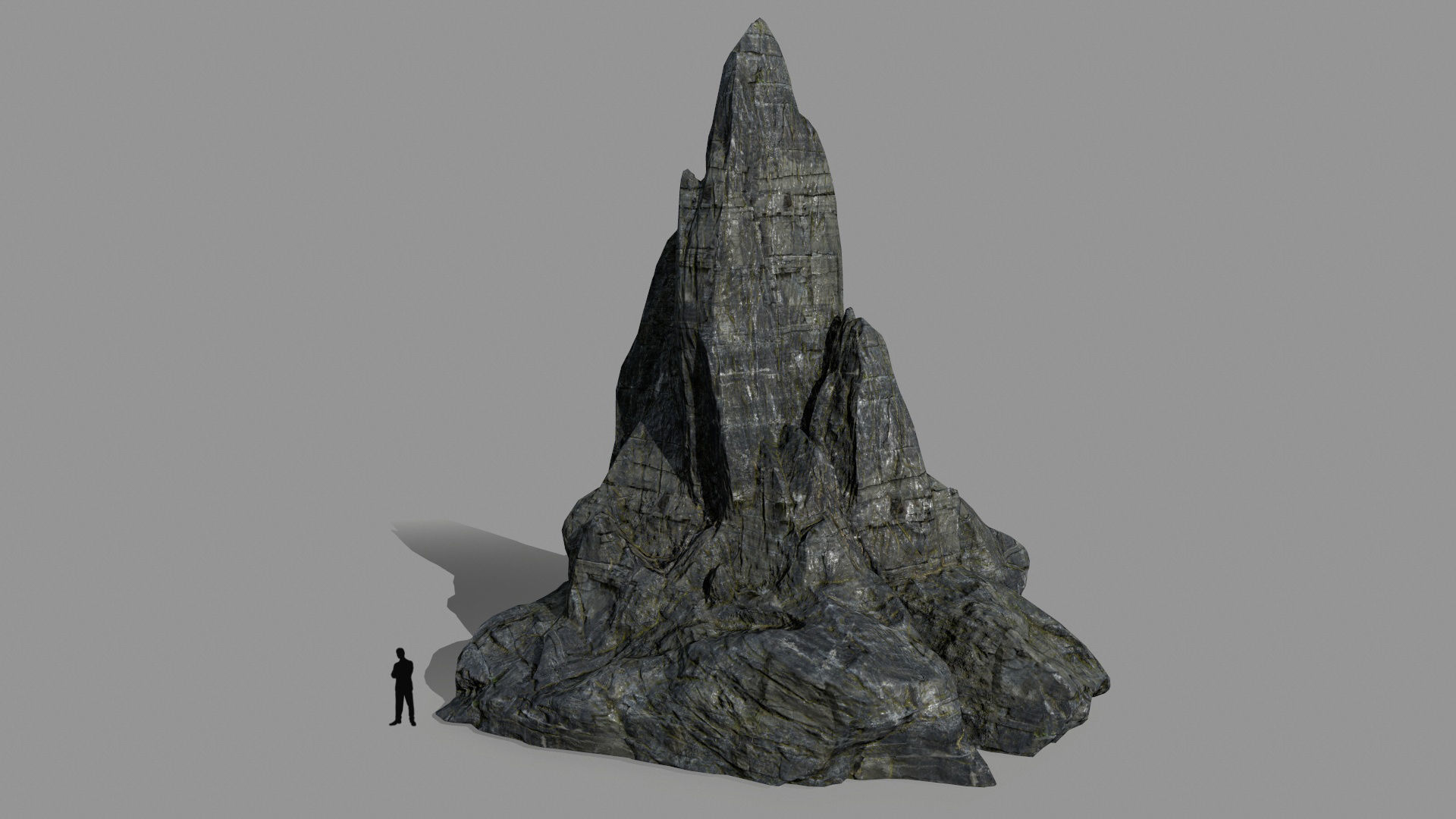 cliff rock set Low-poly 3D model_7