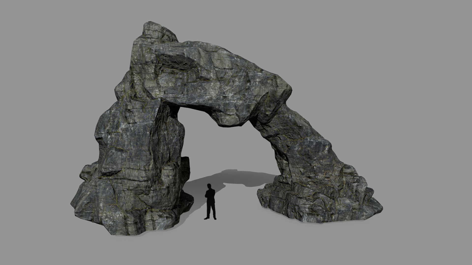 cliff rock set Low-poly 3D model_3