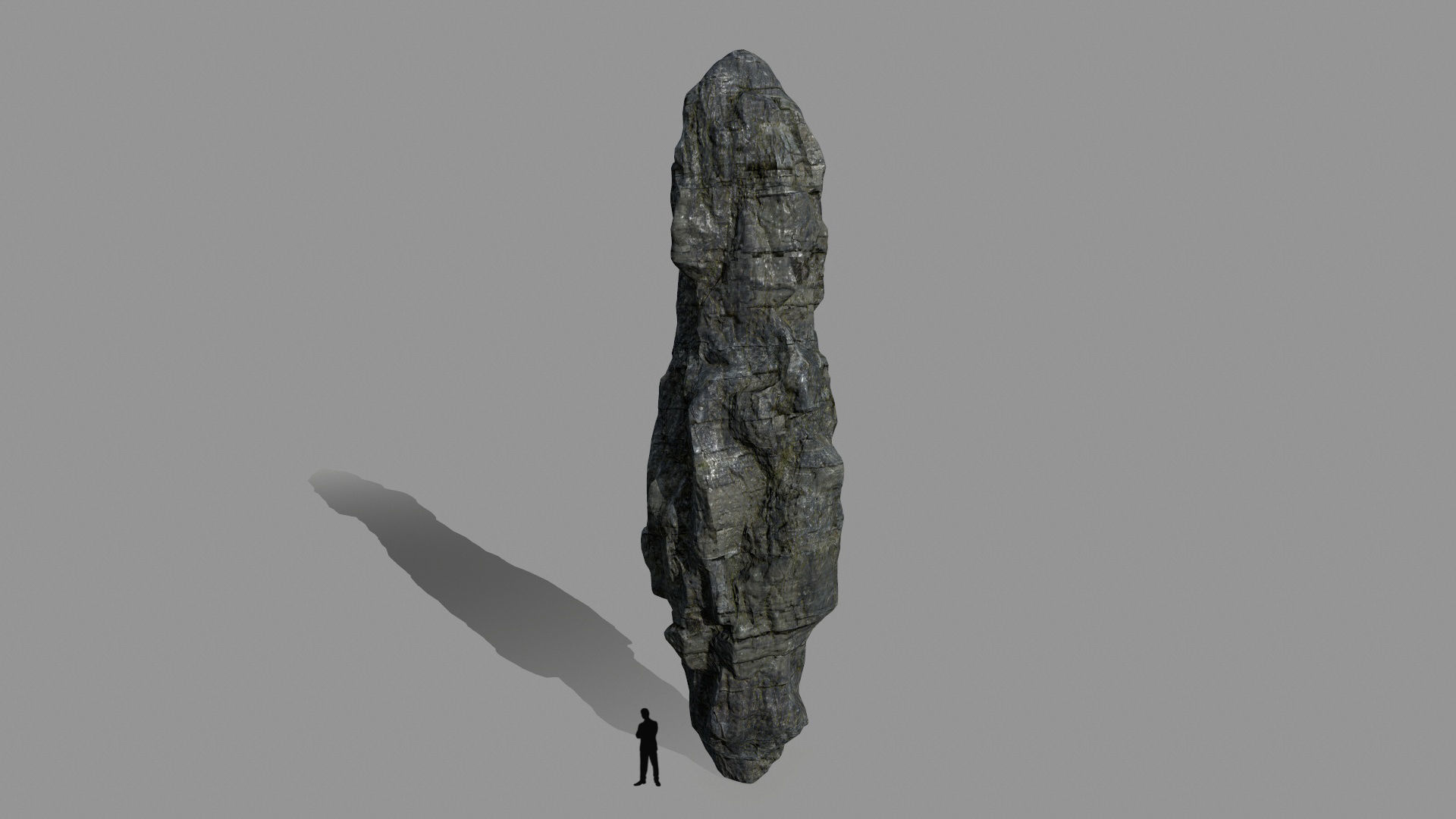 cliff rock set Low-poly 3D model_2