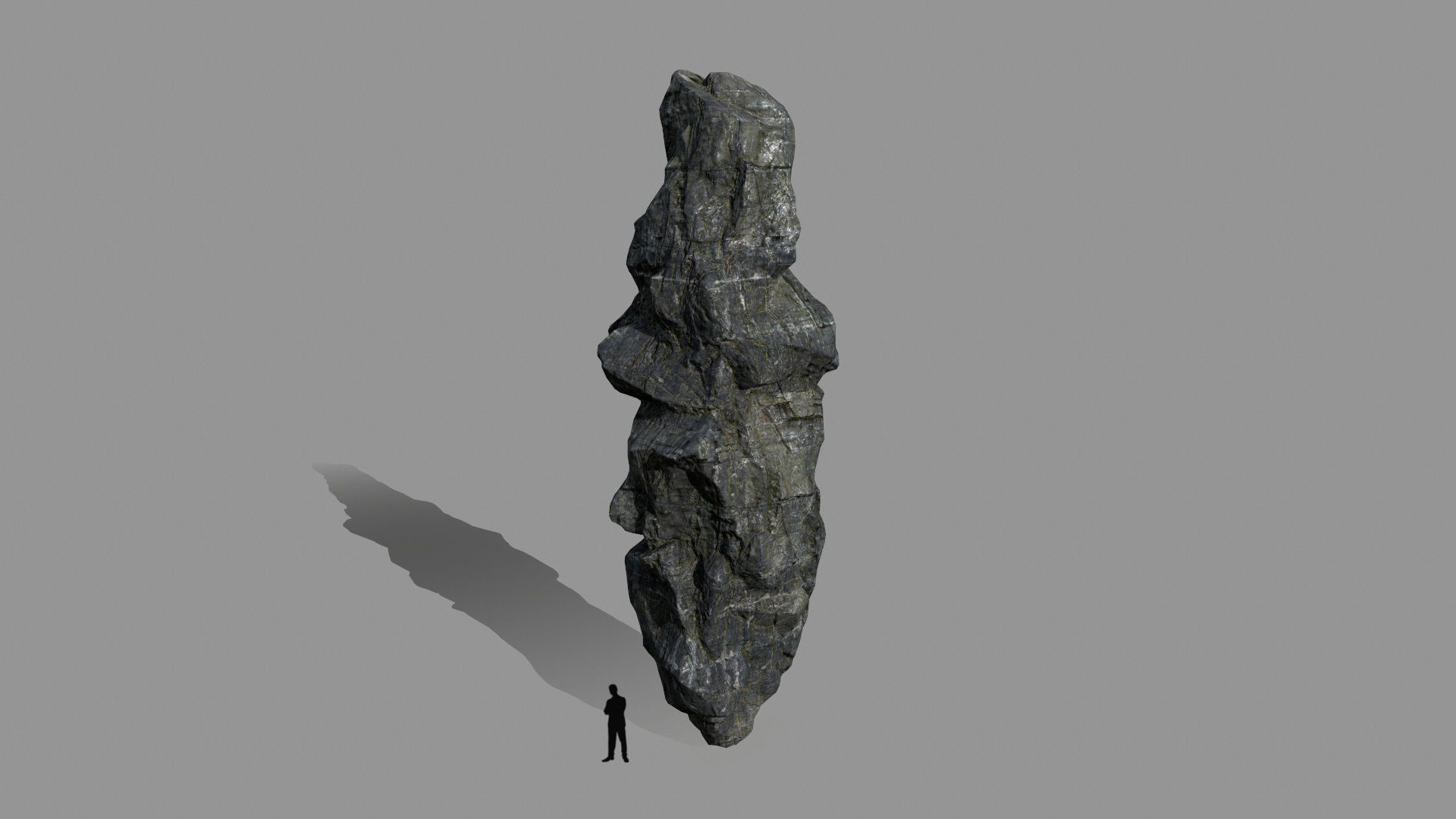cliff rock set Low-poly 3D model_5
