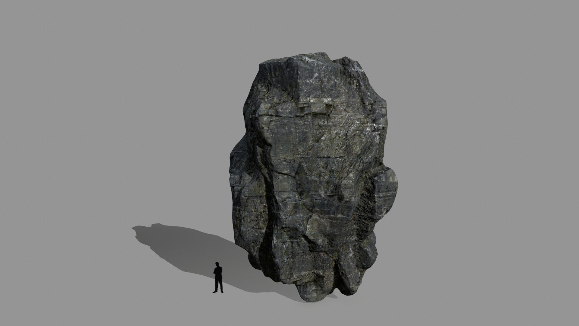 cliff rock set Low-poly 3D model_8