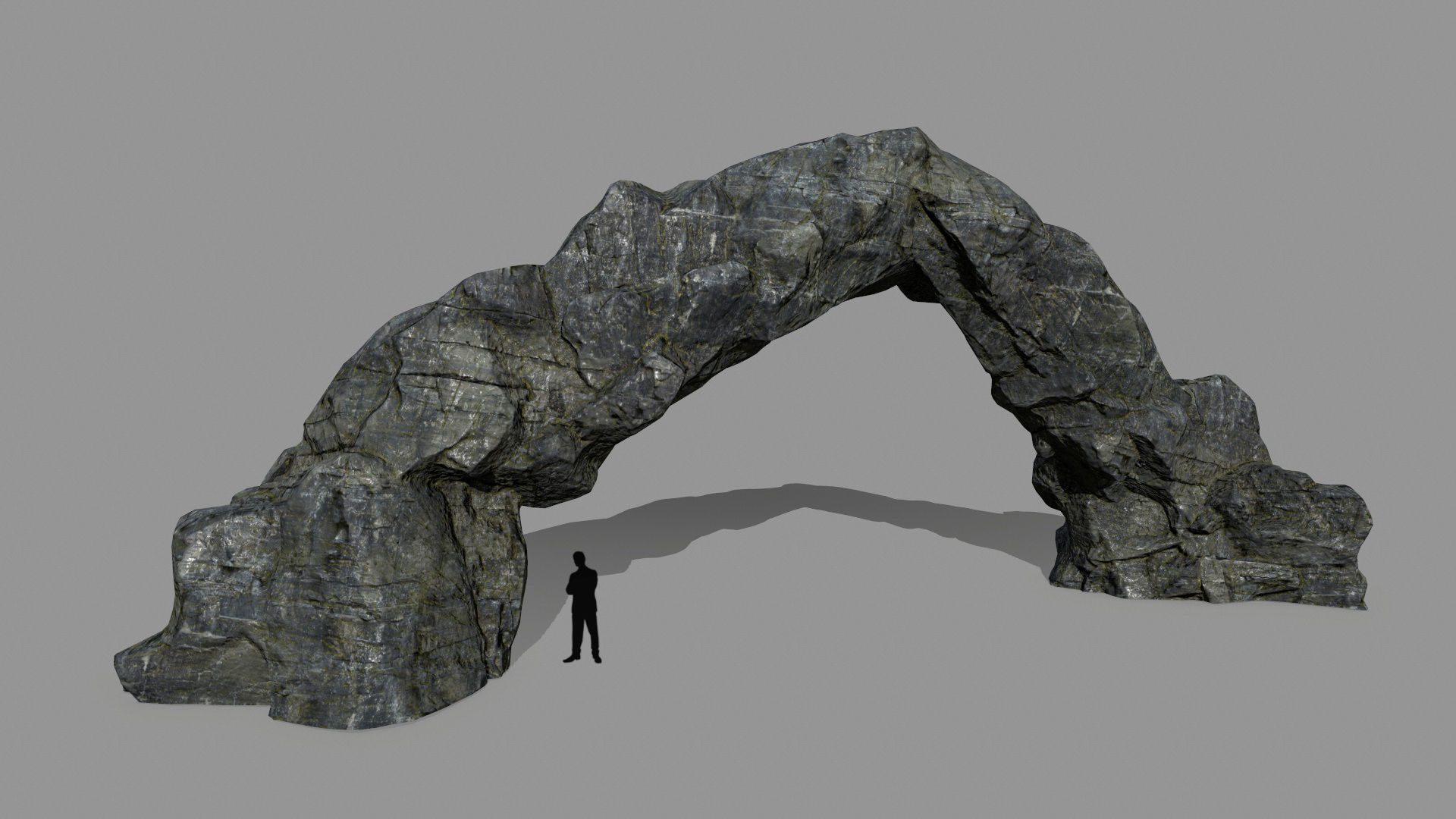 cliff rock set Low-poly 3D model_1