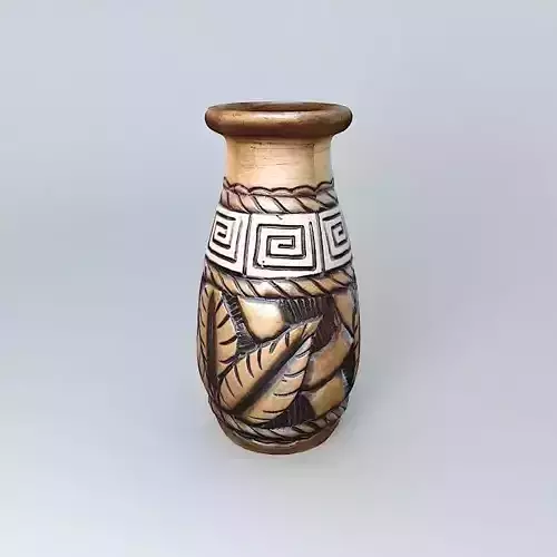 Jarron vase with leaves