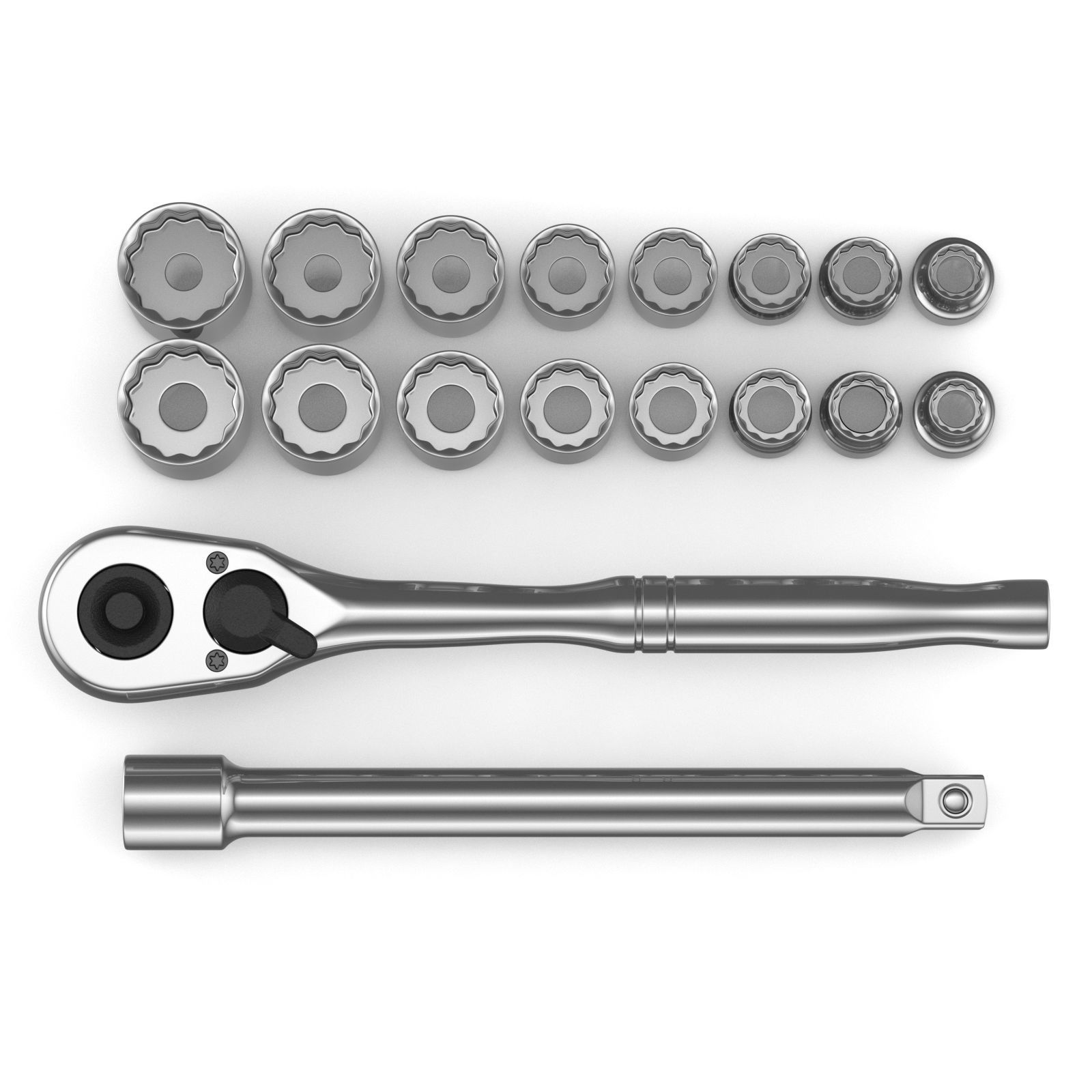 Metric Set of wrenches 3D model_1