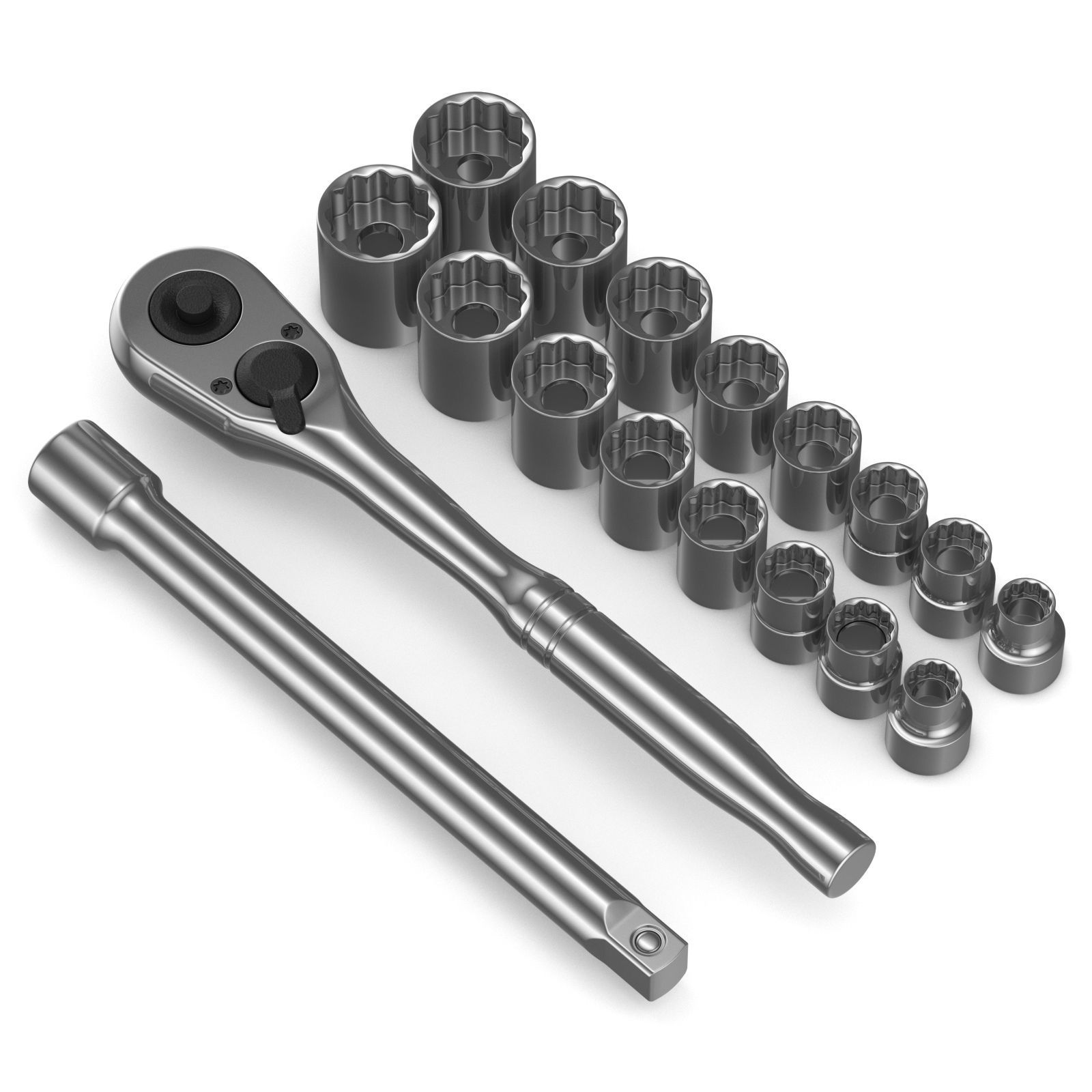 Metric Set of wrenches 3D model_3