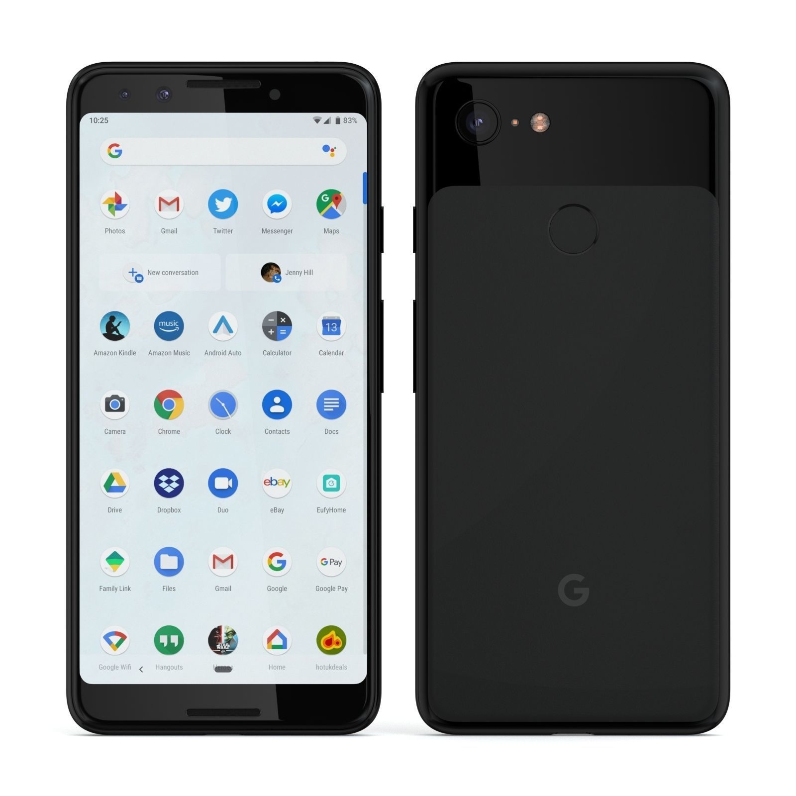 Google Pixel 3 and Pixel 3 XL Black Collection 3D model_3
