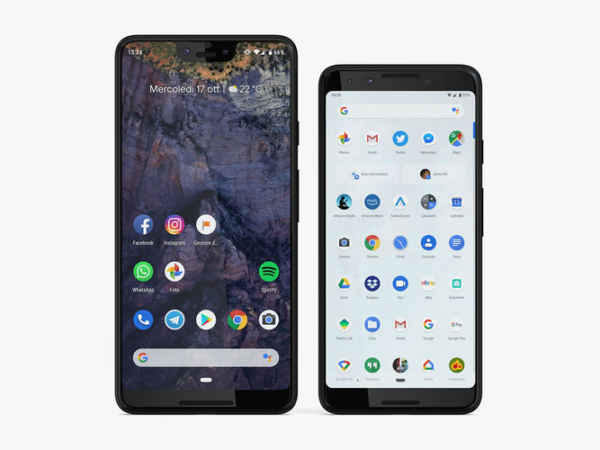 Google Pixel 3 and Pixel 3 XL Black Collection 3D model