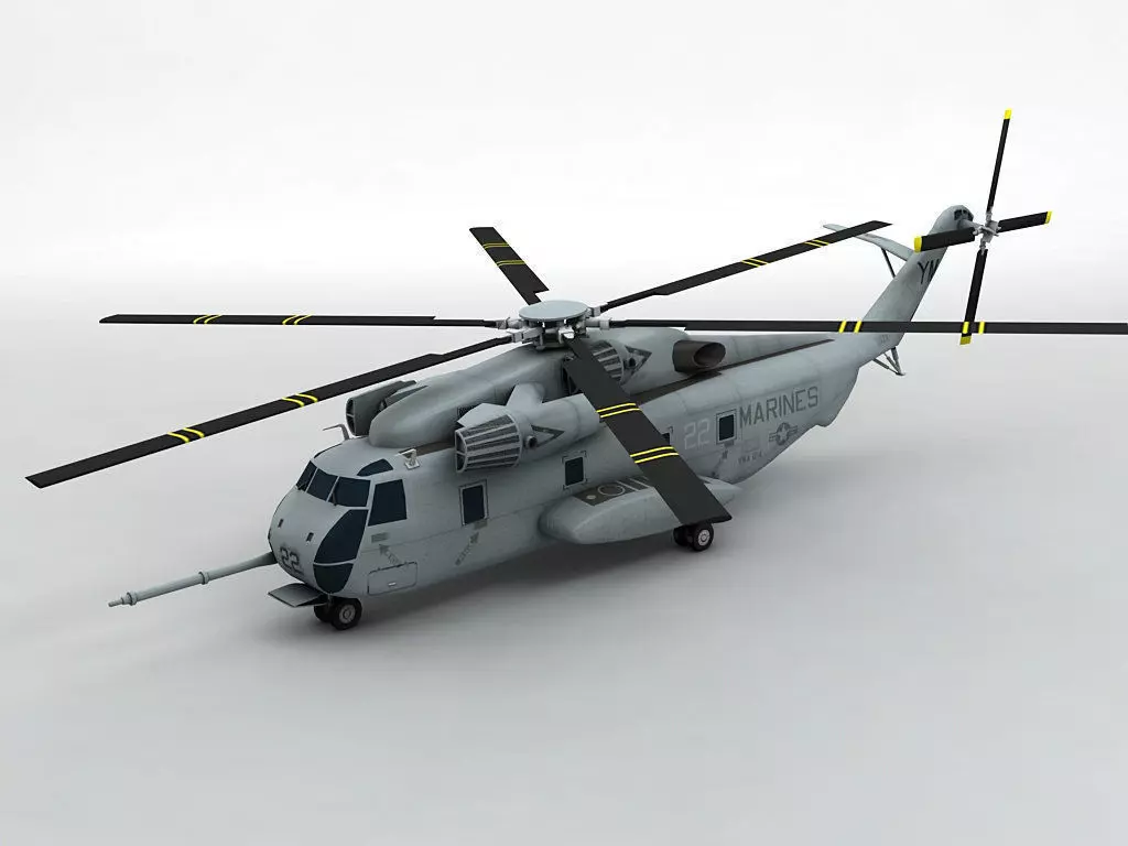 Sikorsky Ch-53D Sea Stallion Helicopter Low-poly 3D model