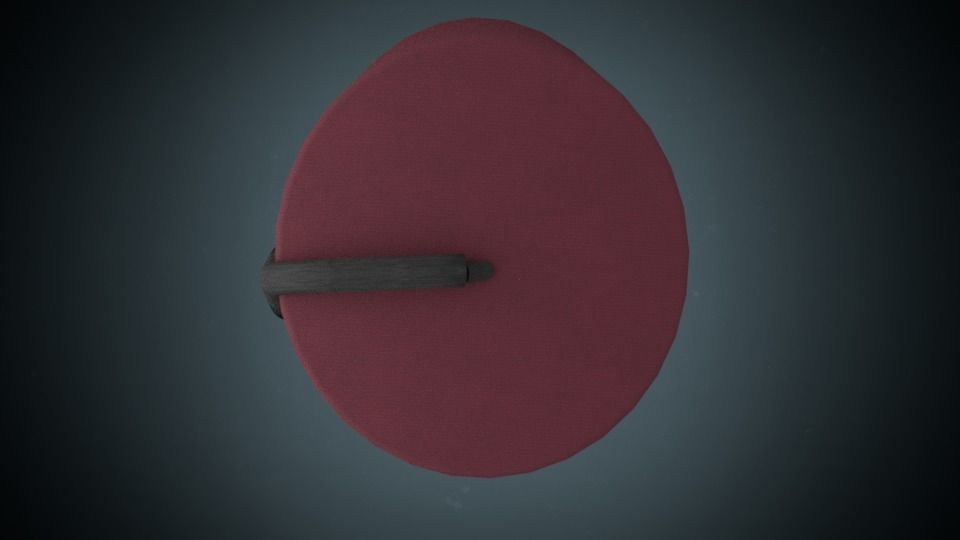 Takke maroon hat Low-poly 3D model_6