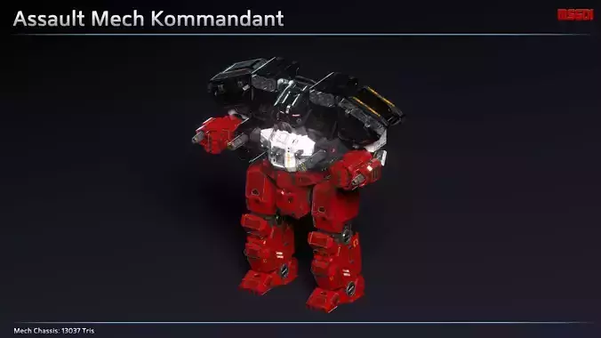 Assault Mech Kommandant Low-poly 3D model