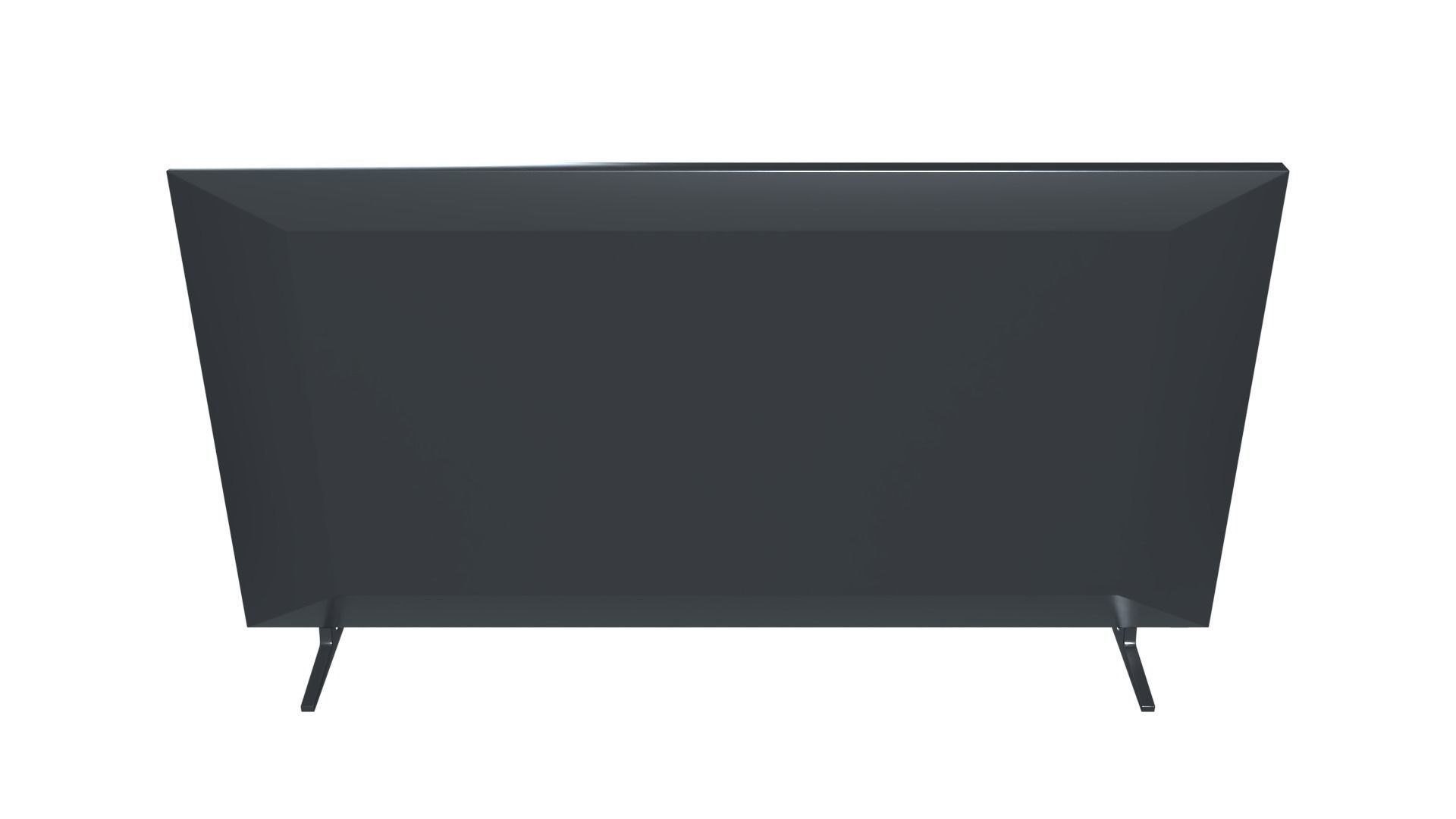 Generic Low-poly Flat Screen TV Low-poly 3D model_7