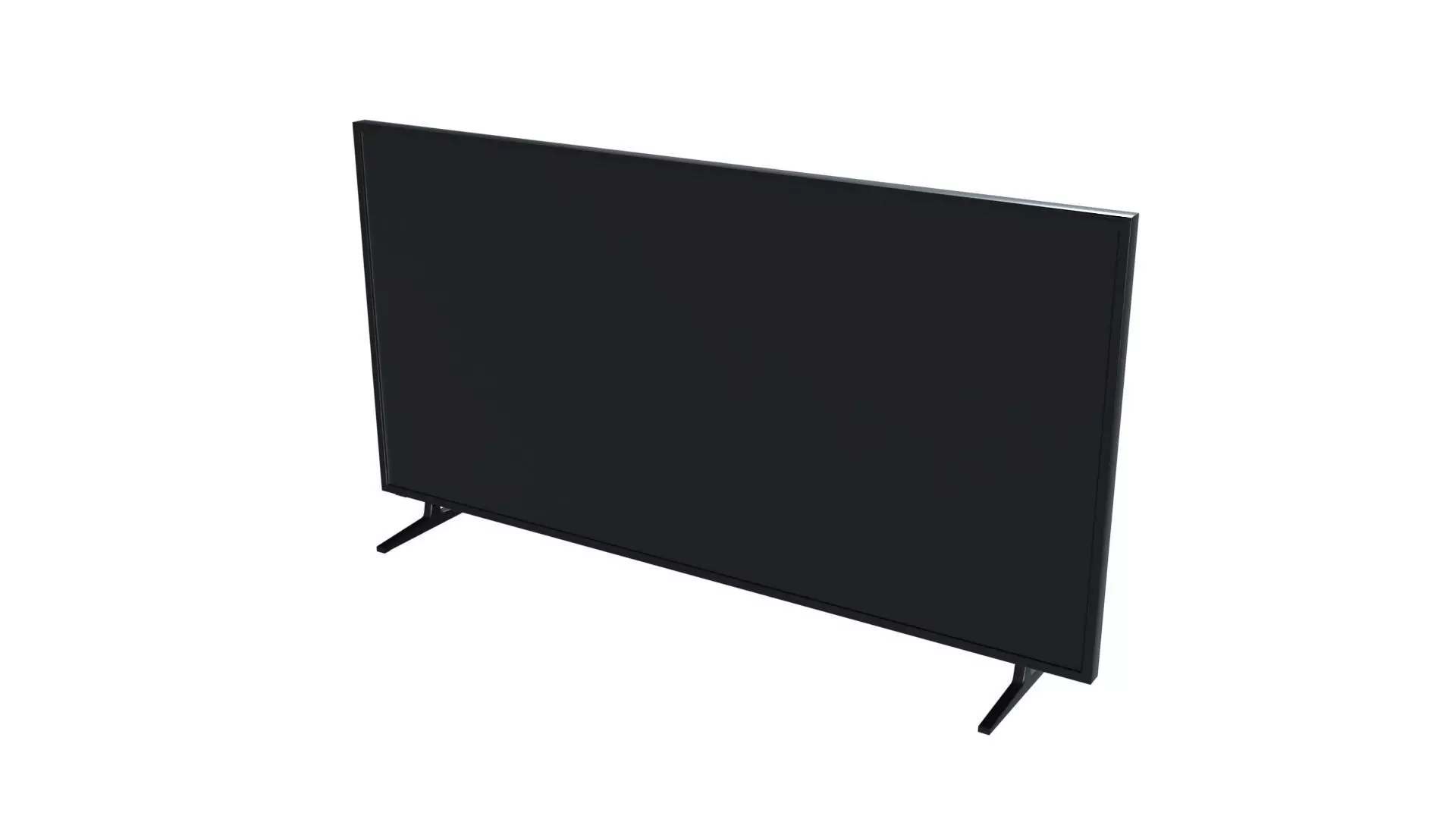 Generic Low-poly Flat Screen TV Low-poly 3D model_0