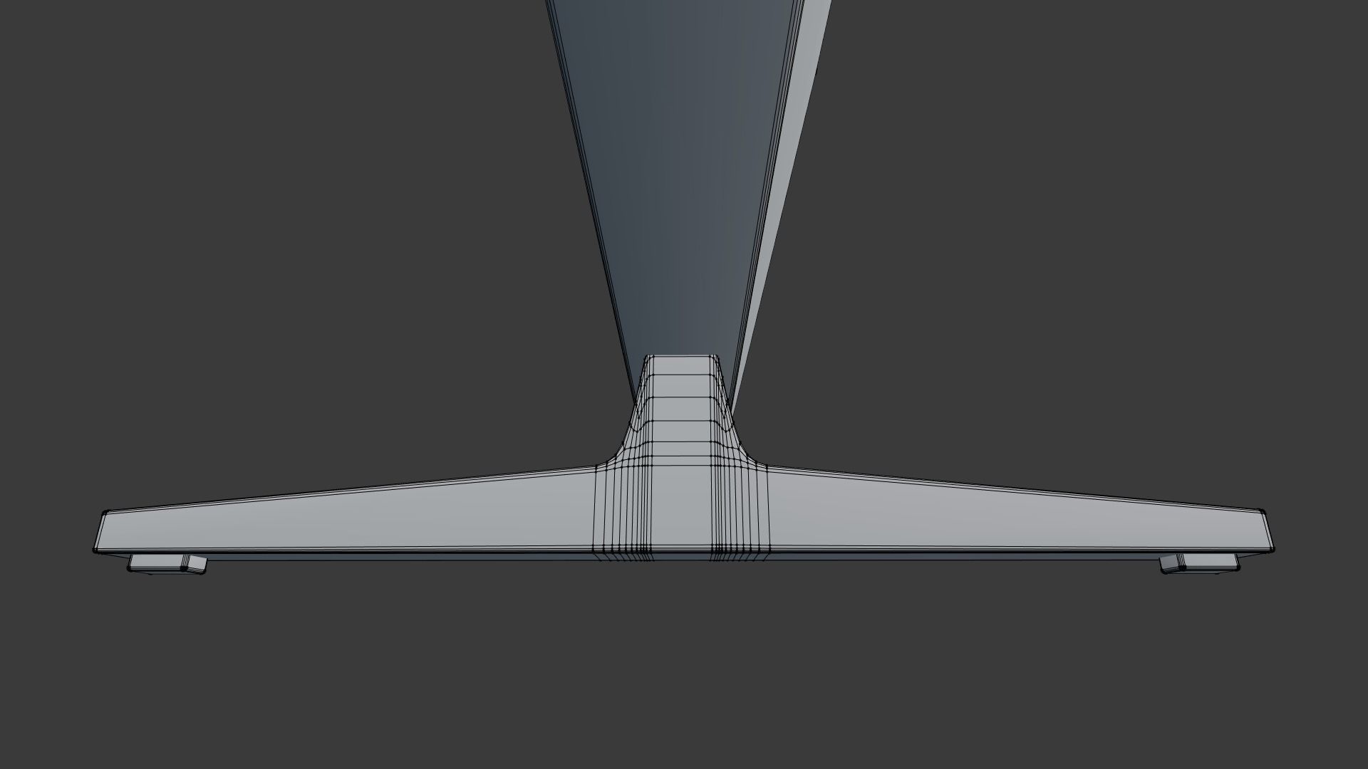 Generic Low-poly Flat Screen TV Low-poly 3D model_15