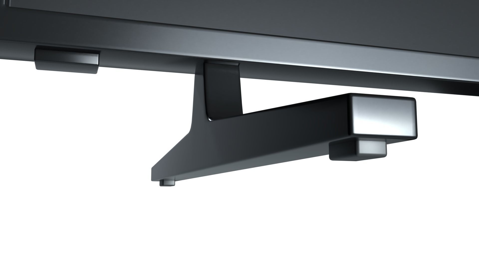 Generic Low-poly Flat Screen TV Low-poly 3D model_5