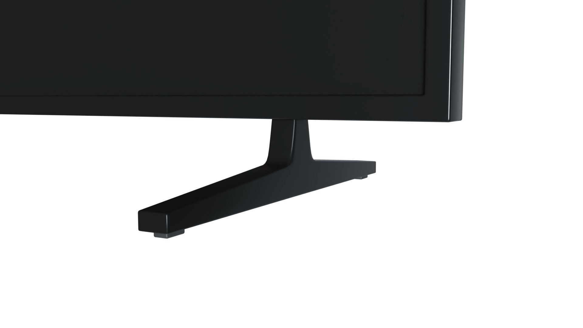 Generic Low-poly Flat Screen TV Low-poly 3D model_6