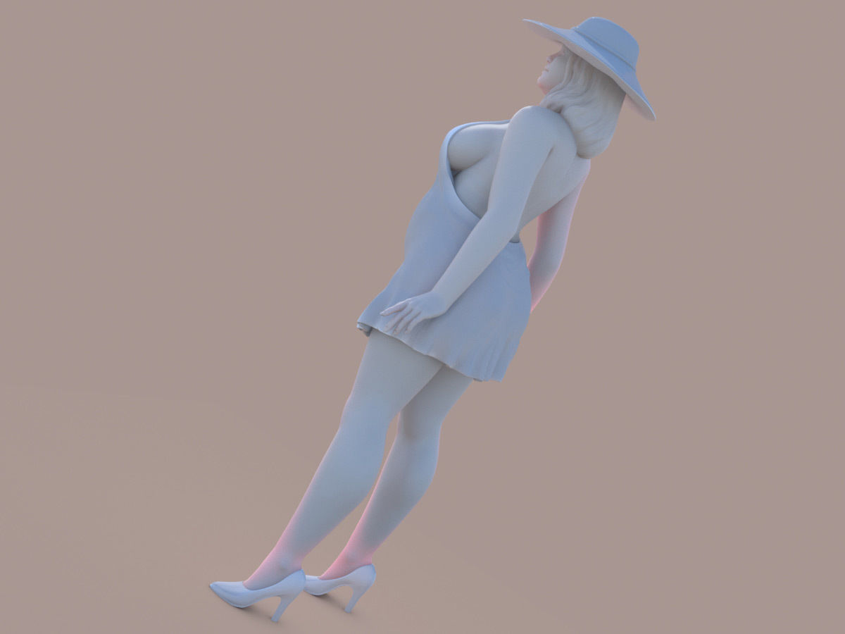 Chubby lady 3D print model_5