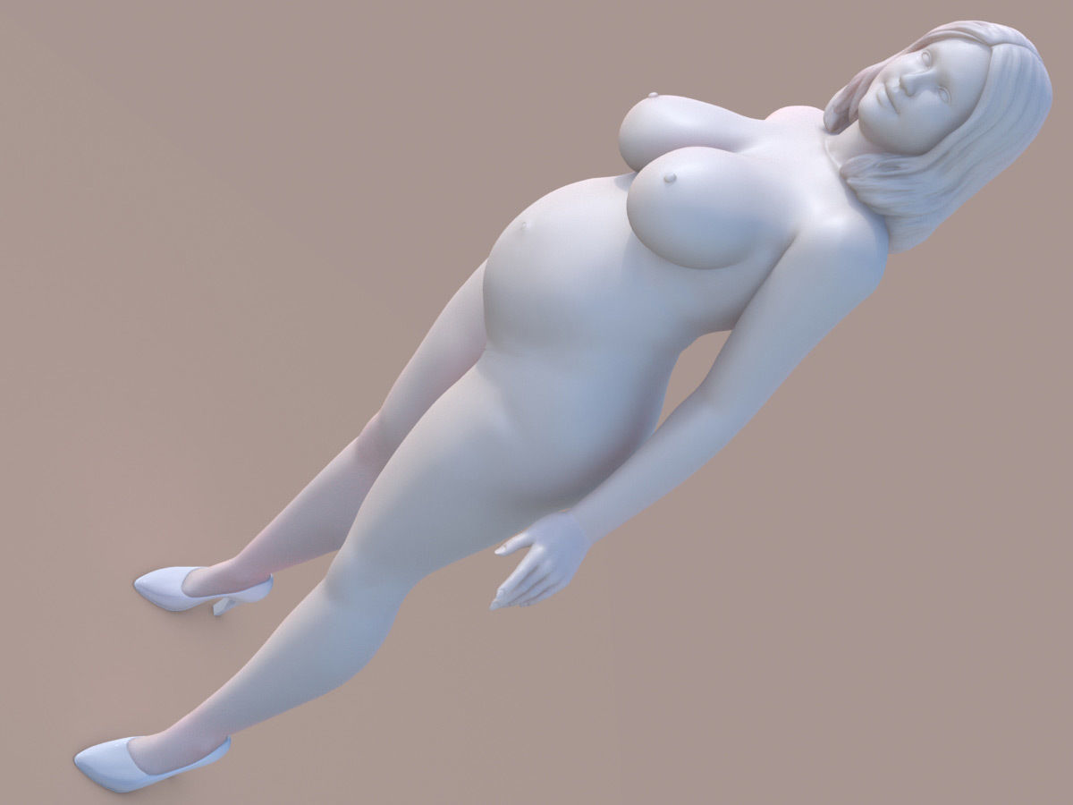 Chubby lady 3D print model_4