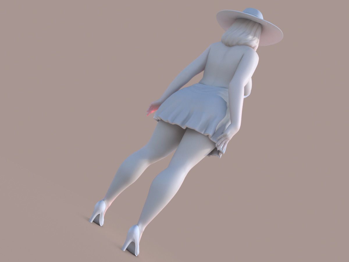 Chubby lady 3D print model_2