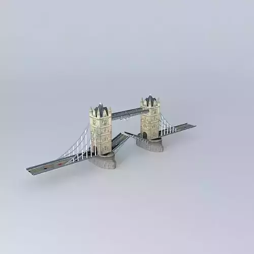 2012 olympic rings on tower bridge Free 3D model