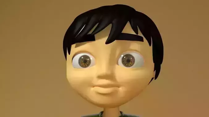 School Boy Rigged 3D model