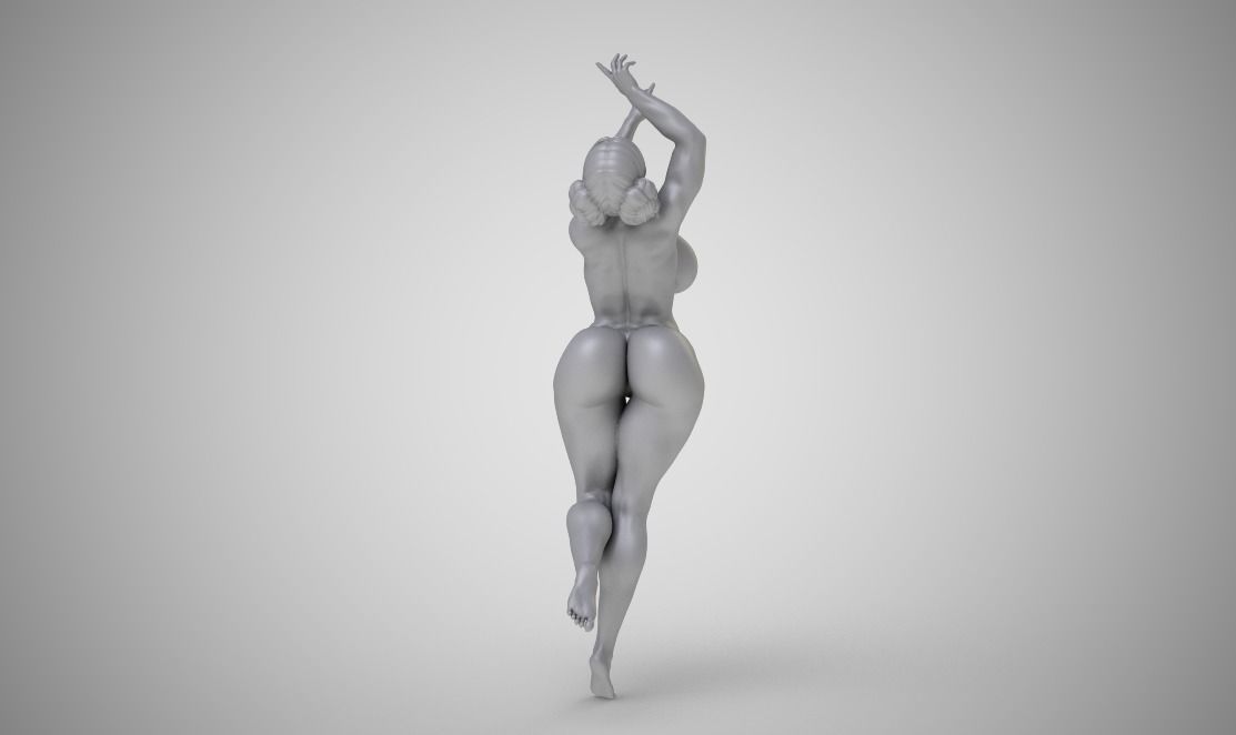 Rising woman 3D print model_5