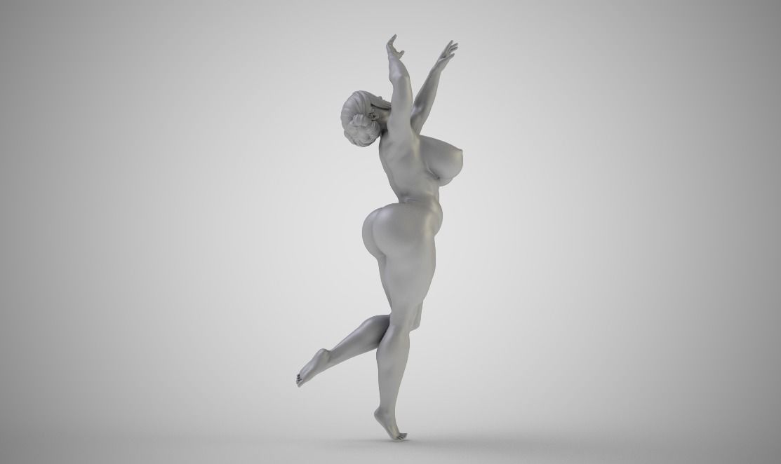 Rising woman 3D print model_3