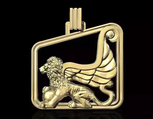Winged lion-Sphinx pendant