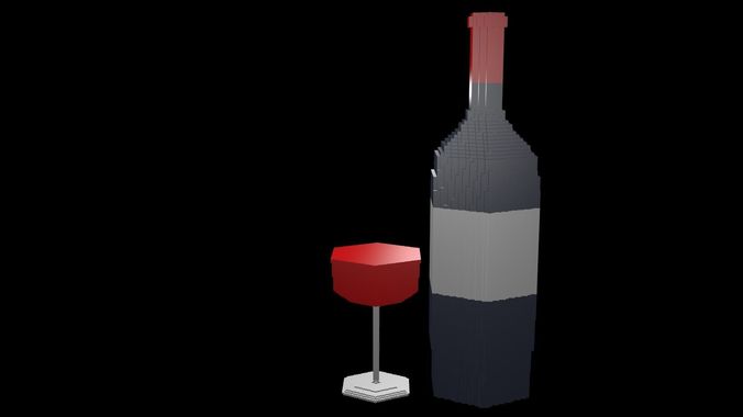 Alcohol drink voxel 1 3D model