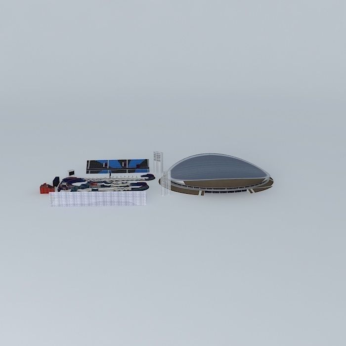 london 2012 bmx park Free 3D model_1