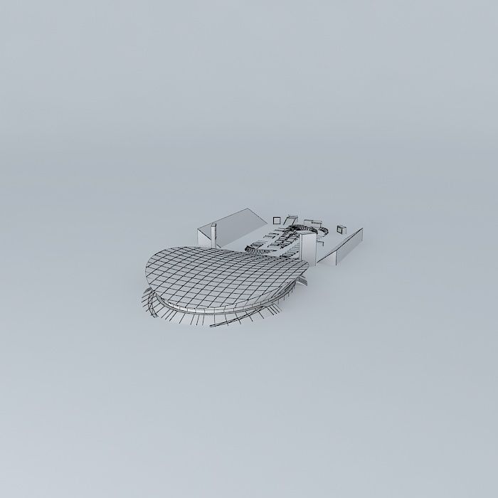 london 2012 bmx park Free 3D model_3