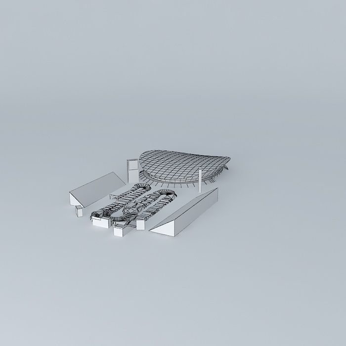 london 2012 bmx park Free 3D model_4