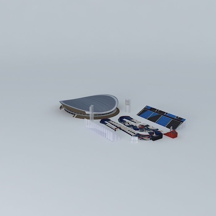 london 2012 bmx park Free 3D model_2