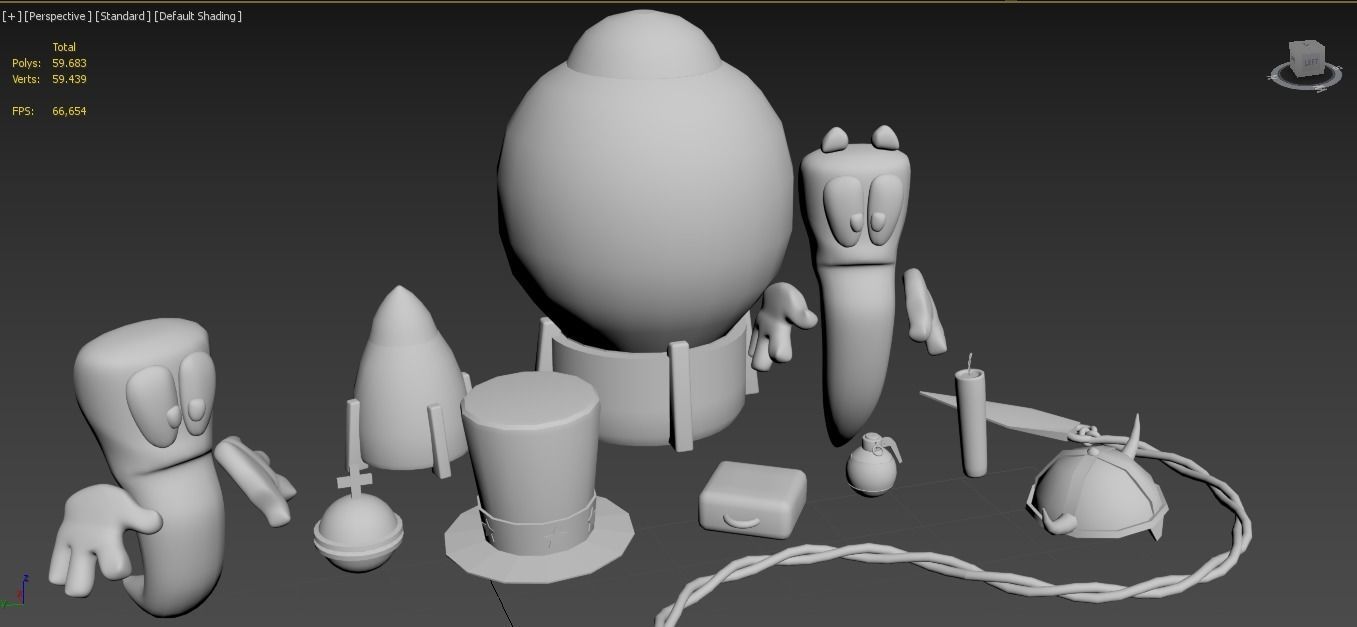 Worms WMD Free low-poly 3D model_5