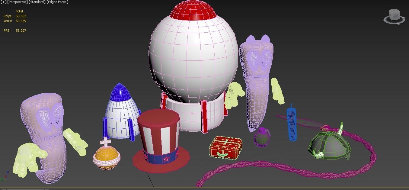 Worms WMD Free low-poly 3D model_4