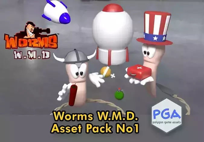 Worms WMD Free low-poly 3D model