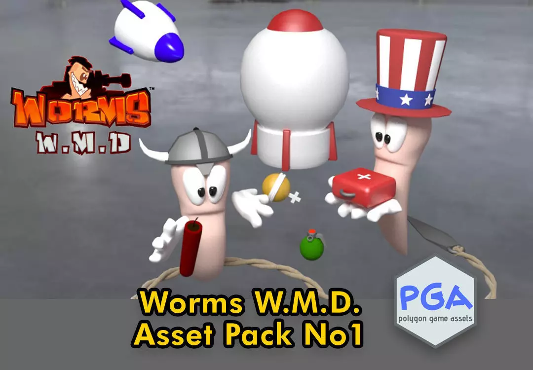 Worms WMD Free low-poly 3D model_0