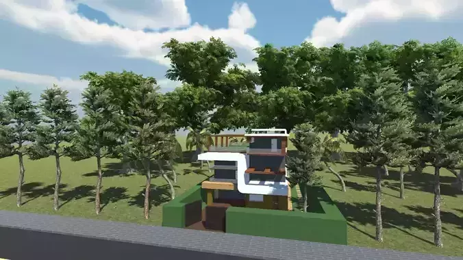 3D Office Extarior Free 3D model