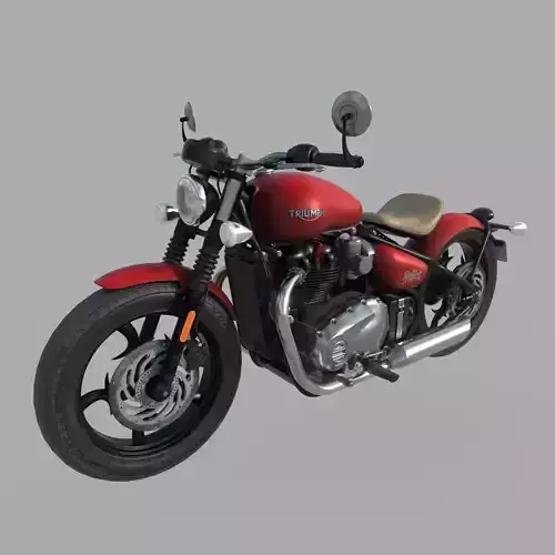 Triumph Bonneville Bobber 2017 Low-poly 3D model