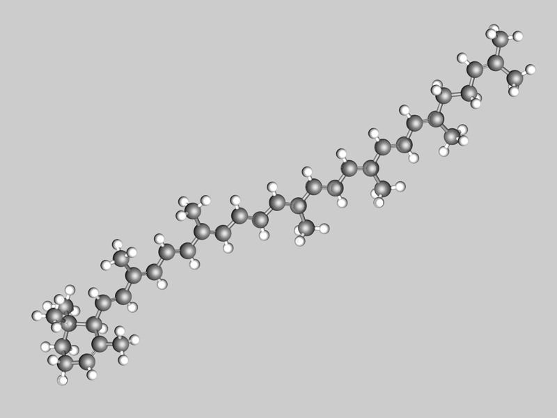 Collection of carotene molecules 3D model_18
