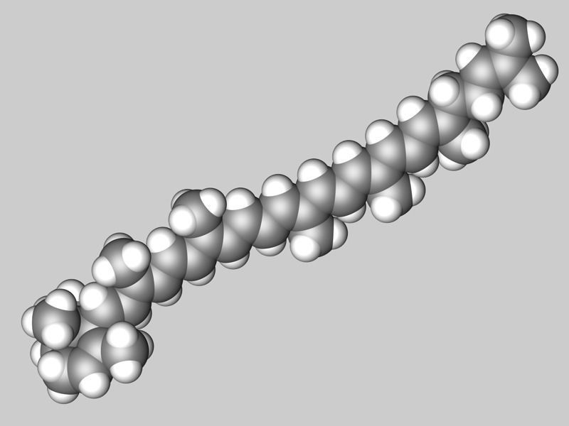 Collection of carotene molecules 3D model_19