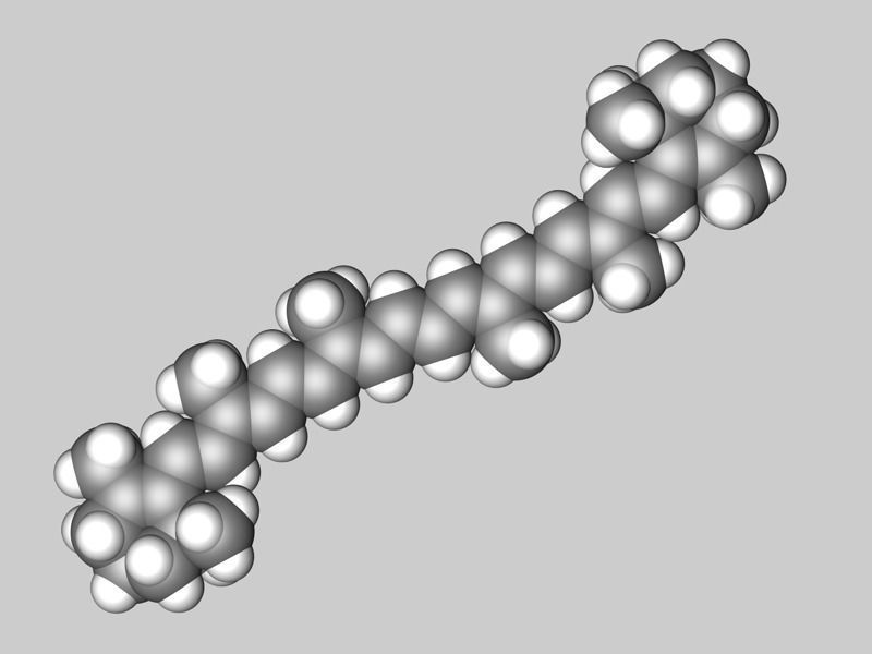 Collection of carotene molecules 3D model_9