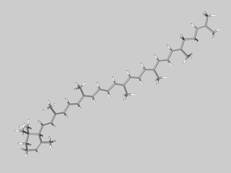 Collection of carotene molecules 3D model_17