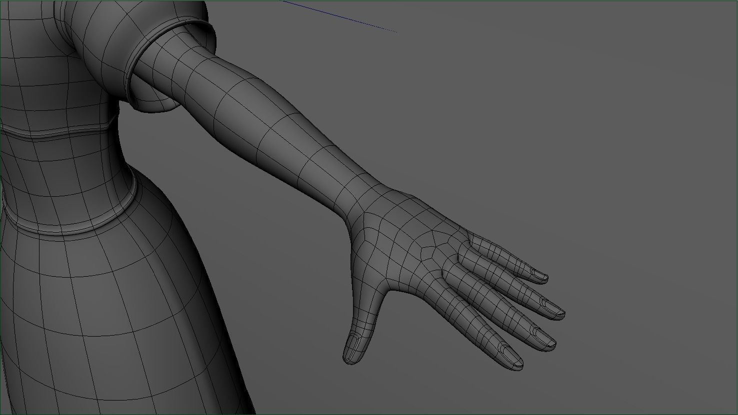 Cartoon Girl Rigged 3D model_9