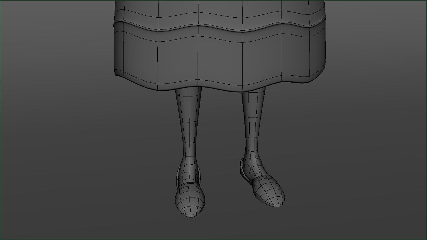 Cartoon Girl Rigged 3D model_12