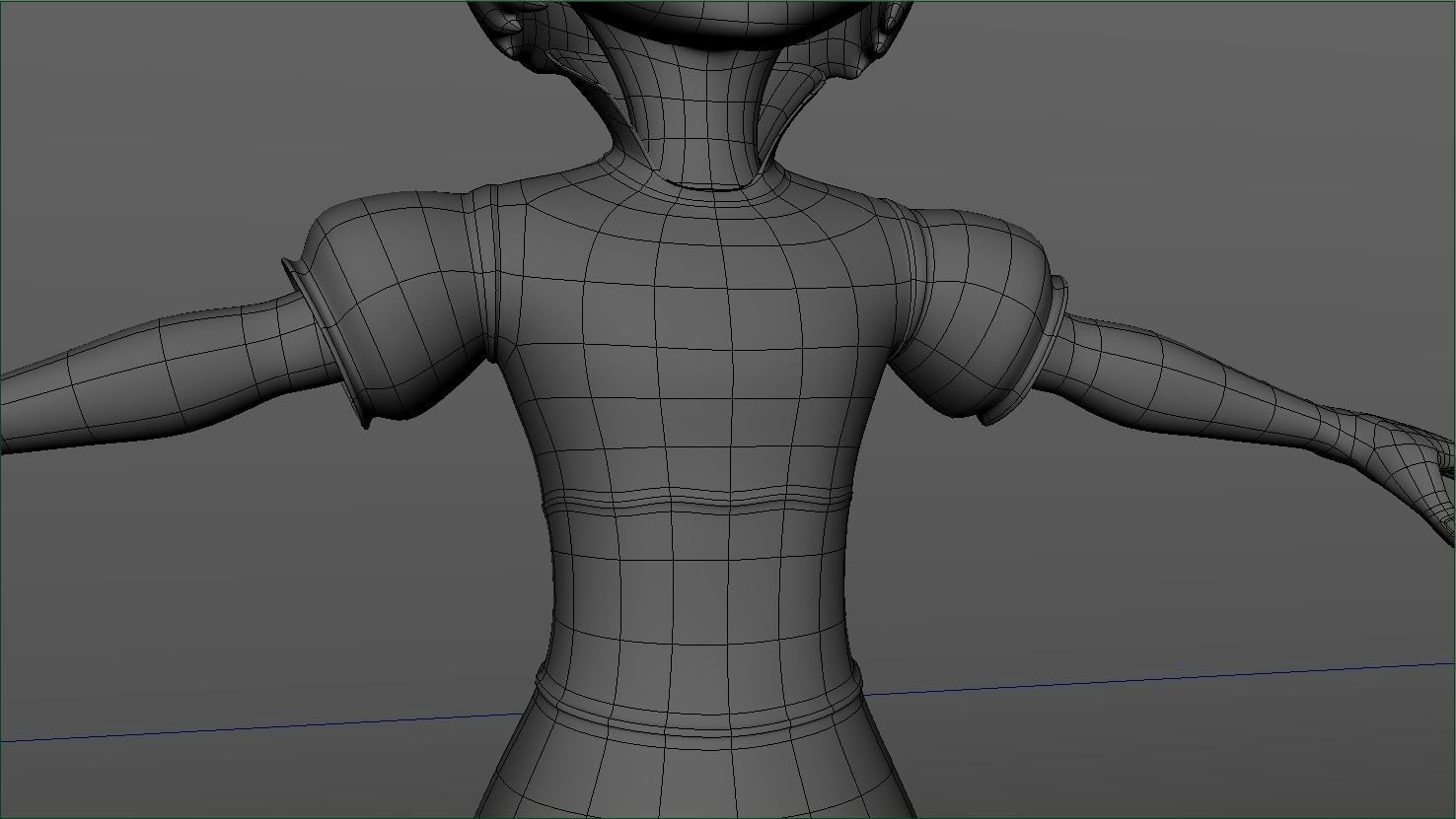 Cartoon Girl Rigged 3D model_11