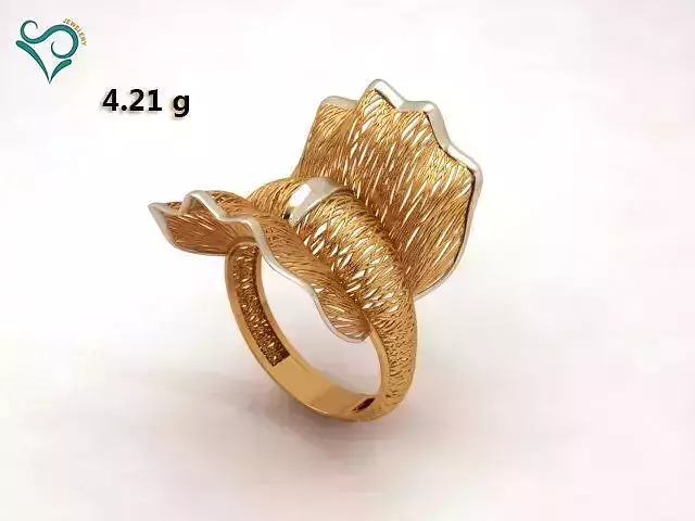 gold Ring engagement ring 3d jewel 3D print model