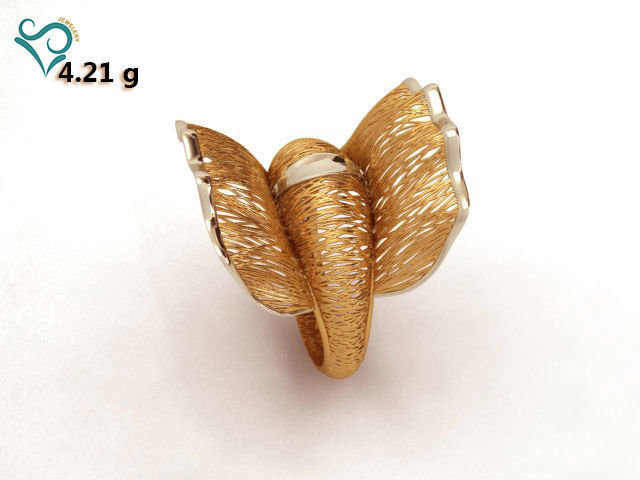 gold Ring engagement ring 3d jewel 3D print model_2
