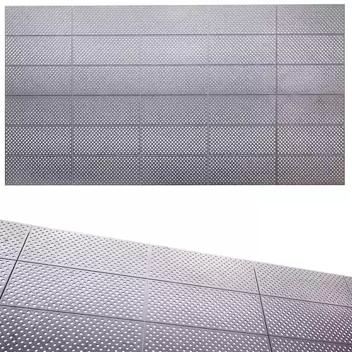 perforated metal panel N6 3D model
